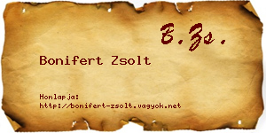 Bonifert Zsolt névjegykártya